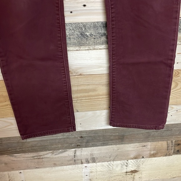 Banana Republic Travel Jean size 33x32 Maroon Color Slim Fit Stretchy Jeans - Picture 7 of 13